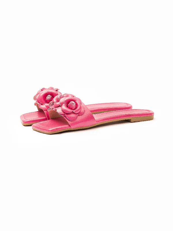 Flats with memory foam-Floral Embellished Flats