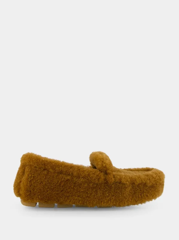 Caramel Shearling Driving Shoes