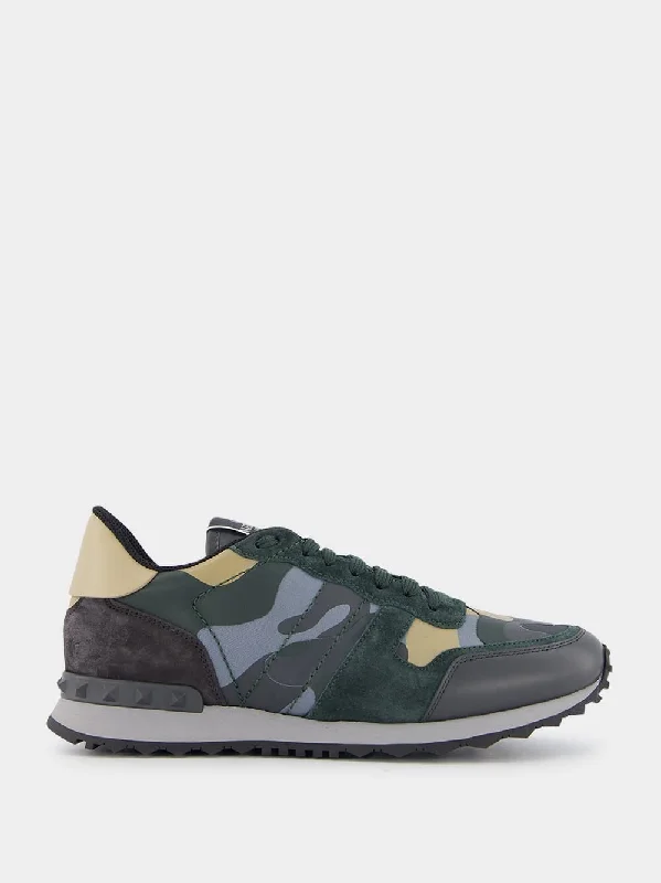 Shoes for challenging training drills-Camouflage Rockrunner Low-Top Sneakers