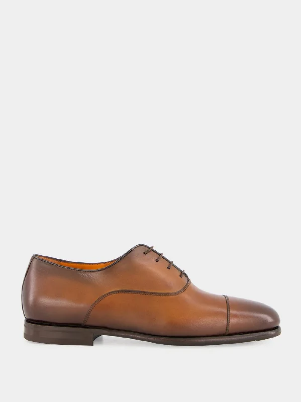 Brown Polished Leather Shoes