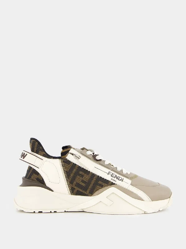 Shoes for every kind of workout-Flow Beige Leather Low-Top Sneakers