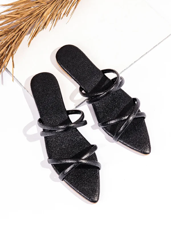 Casual flats for women-Criss Cross Strap Flats