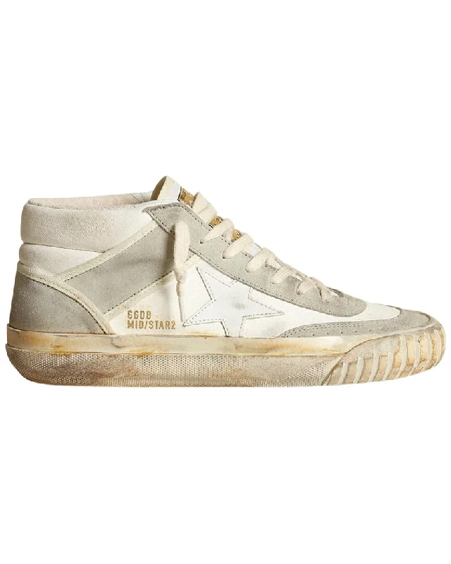 Shoes for cross-training-Golden Goose Mid Star 2 Leather Sneaker