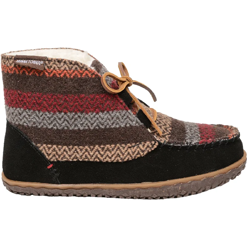 Slippers breath fades-Women's Minnetonka Torrey Black/Multi Suede