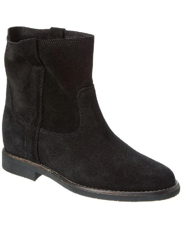 Casual tall snow boots women-Isabel Marant Susee Suede Bootie