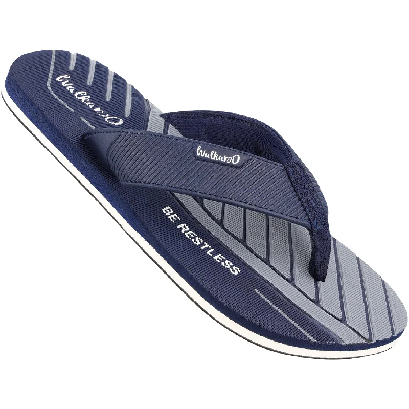 Slippers home waits-Men's Flip Flop Slippers - WC4246 Navy Blue Grey