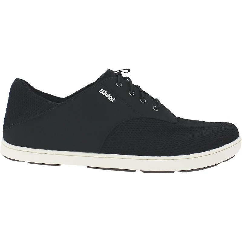 casual shoes for long travel days-Men's OluKai Nohea Moku Onyx/Onyx Mesh