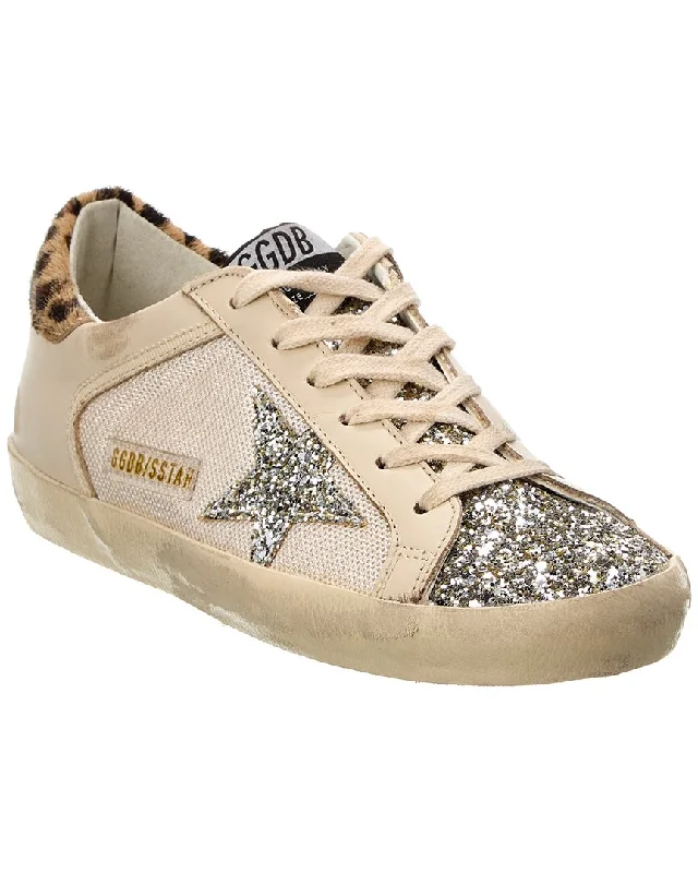 Shoes for stability and injury prevention-Golden Goose Superstar Net & Leather Sneaker