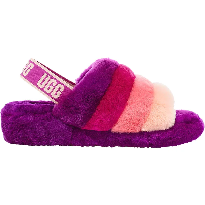 Slippers turn slows-Women's UGG Fluff Yeah Slide Berrylicious Multi Sheepskin