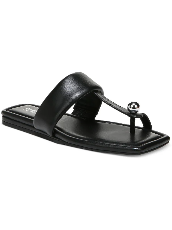 Sandals campfire nights-Estelle Womens Faux Leather Toe Loop Slide Sandals