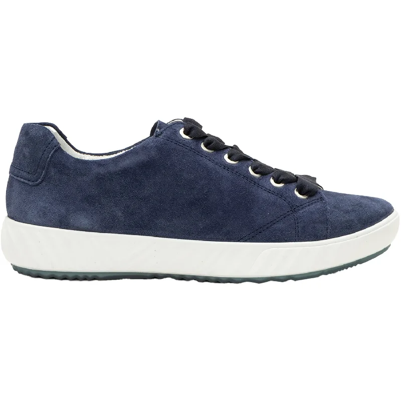 casual shoes for running and outdoor activities-Women's Ara Alexandria Indigo Blue Suede