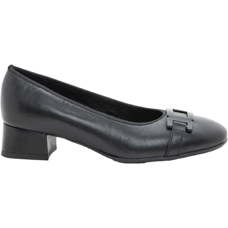 Fashion & Dress Shoes with crystal embellishments-Women's Ara Gallant 2 Black Calf Leather