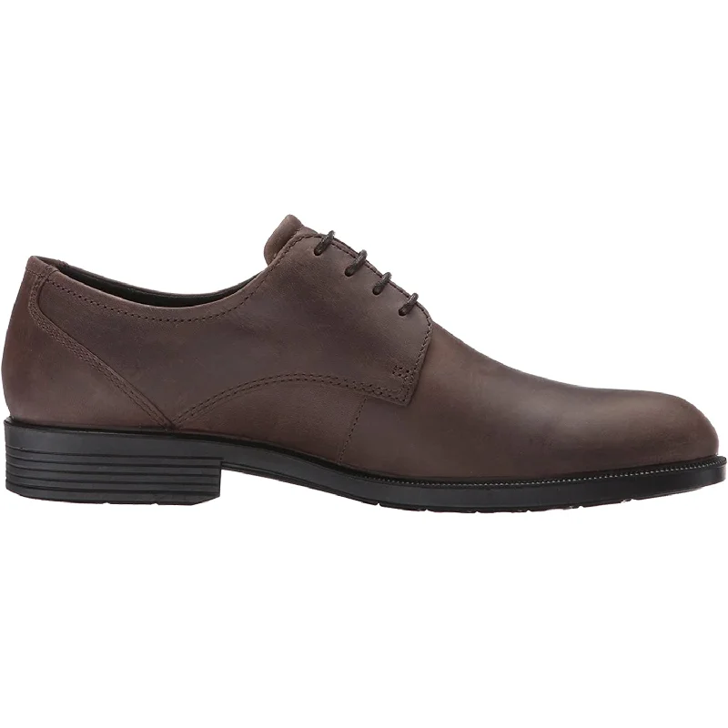 Fashion & Dress Shoes for perfect fit-Men's Ecco Harold Derby Tie Coffee Leather