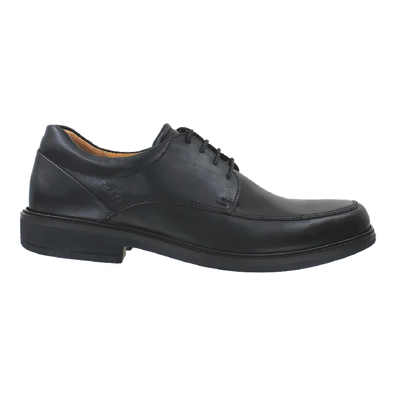 Fashion & Dress Shoes for classic professional look-Men's Ecco Holton Apron Toe Tie Black Leather