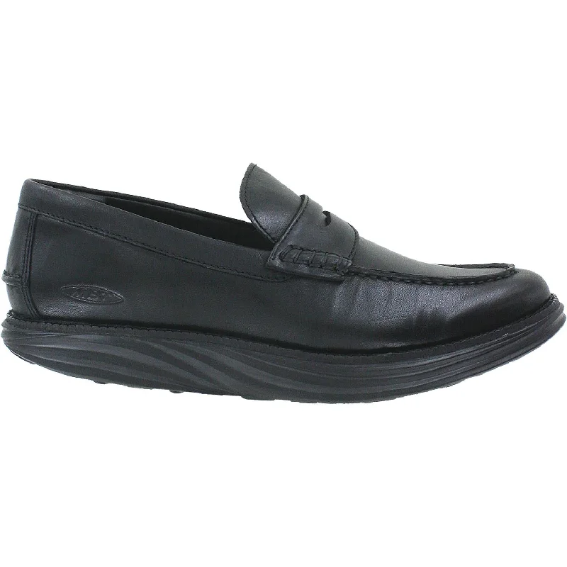 Fashion & Dress Shoes with unique appeal-Men's MBT Boston Loafer Black Leather