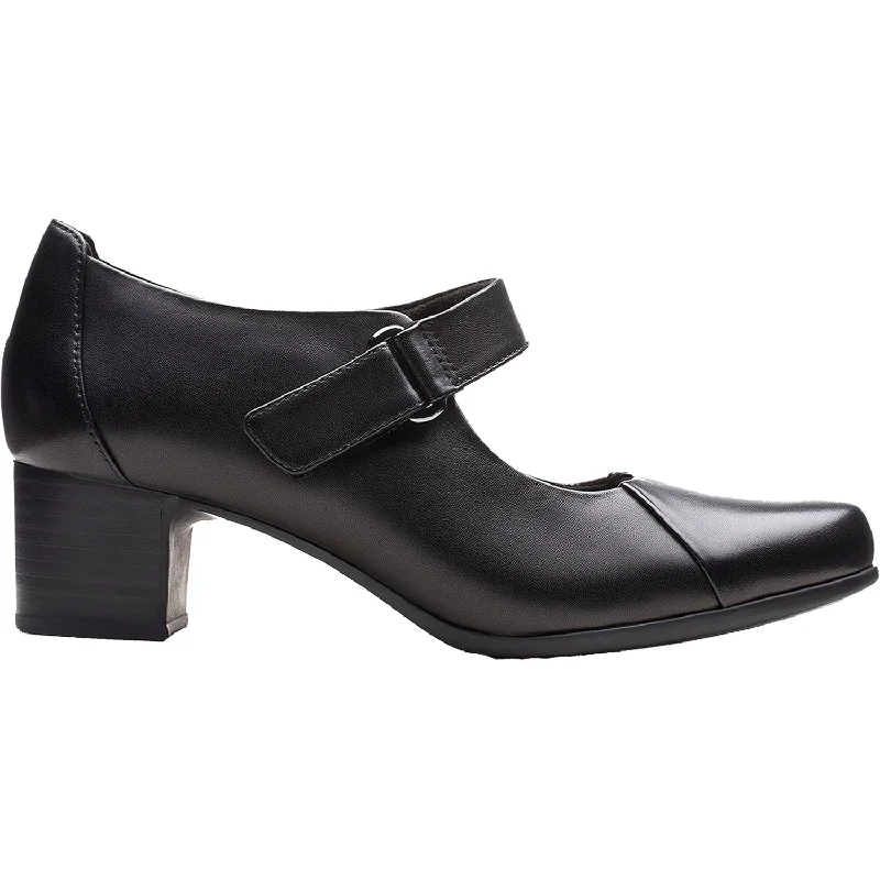 Fashion & Dress Shoes with professional polish-Women's Clarks Un Damson Vibe Black Leather