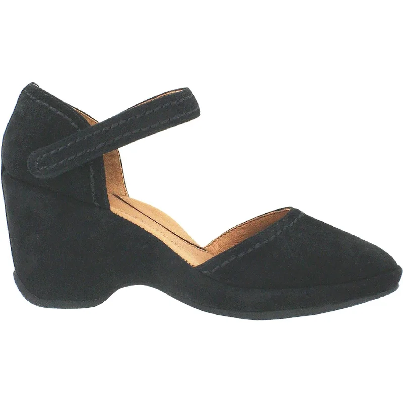 Fashion & Dress Shoes with neutral tones-Women's L'Amour Des Pieds Orva Black Suede