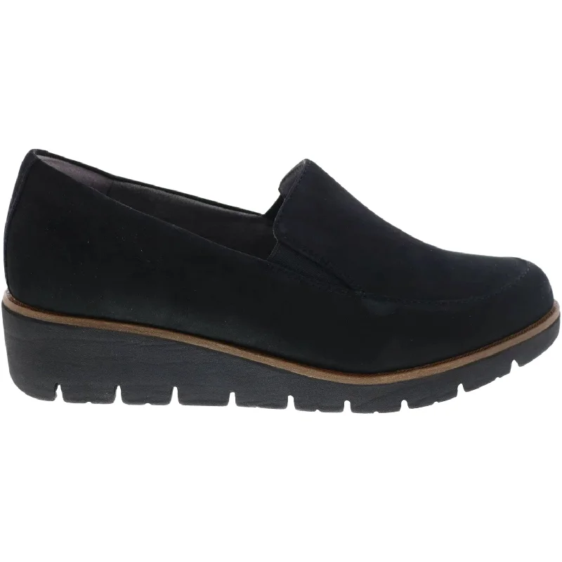 casual shoes for walking and working in comfort-Women's Earth Bern Black Nubuck