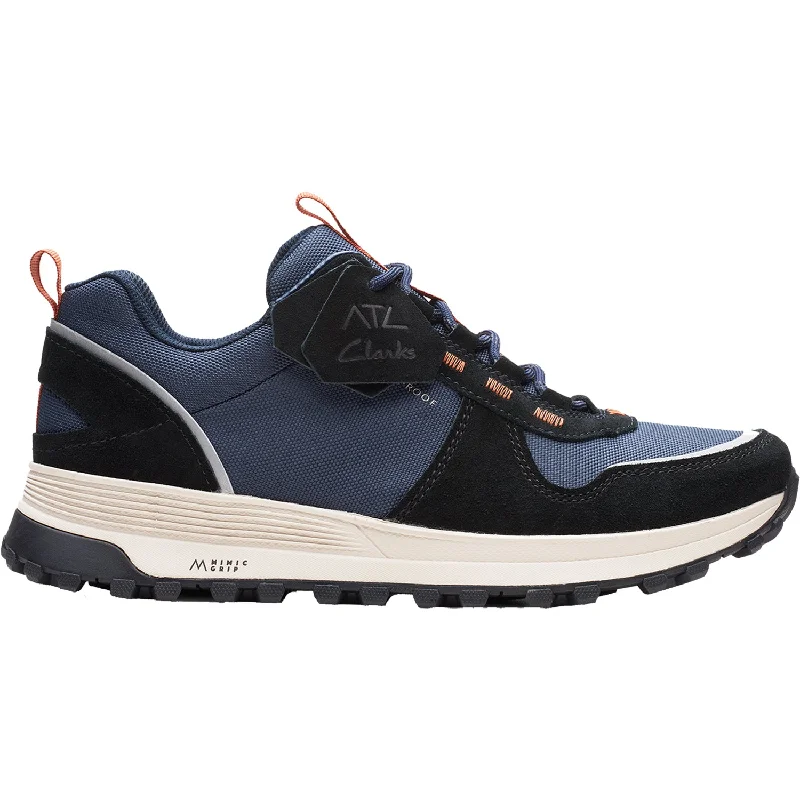 stylish casual shoes for fashion-conscious shoppers-Men's Clarks ATL Trek Walk Navy Combi Leather/Textile