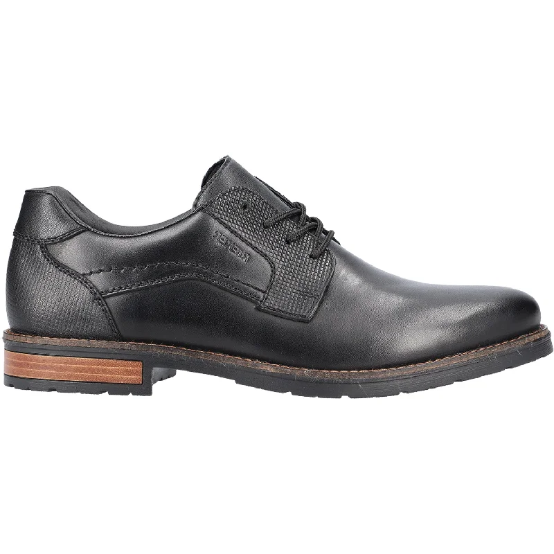 Fashion & Dress Shoes with leather lining-Men's Rieker 14603-00 Dustin Black Leather