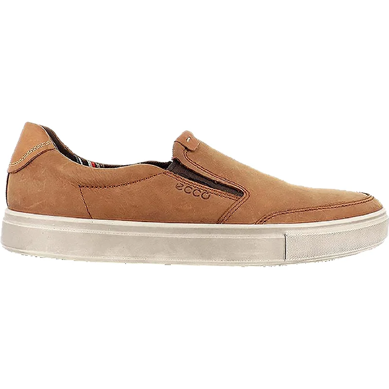 casual shoes for chic and casual looks-Men's Ecco Kyle Slip-On Amber Leather