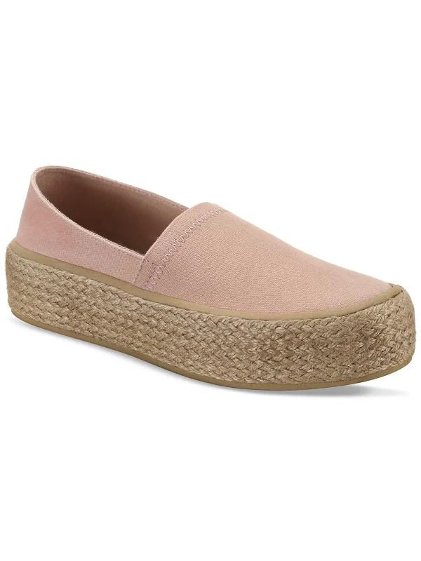 Flats with ankle strap-Sorenn Womens Canvas Slip On Espadrilles