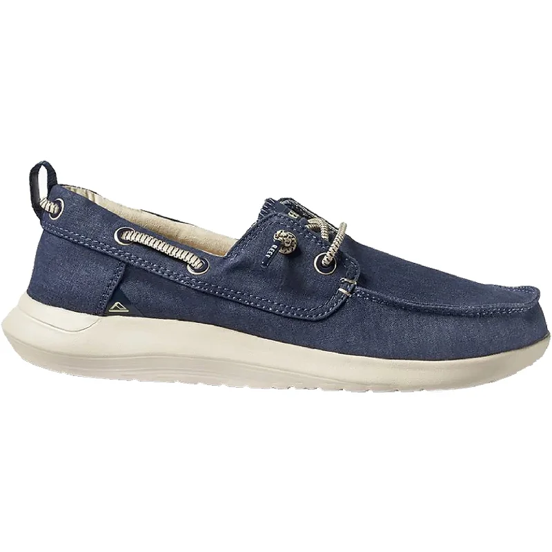 casual shoes for wearing all year long-Men's Reef Swellsole Pier Navy Fabric