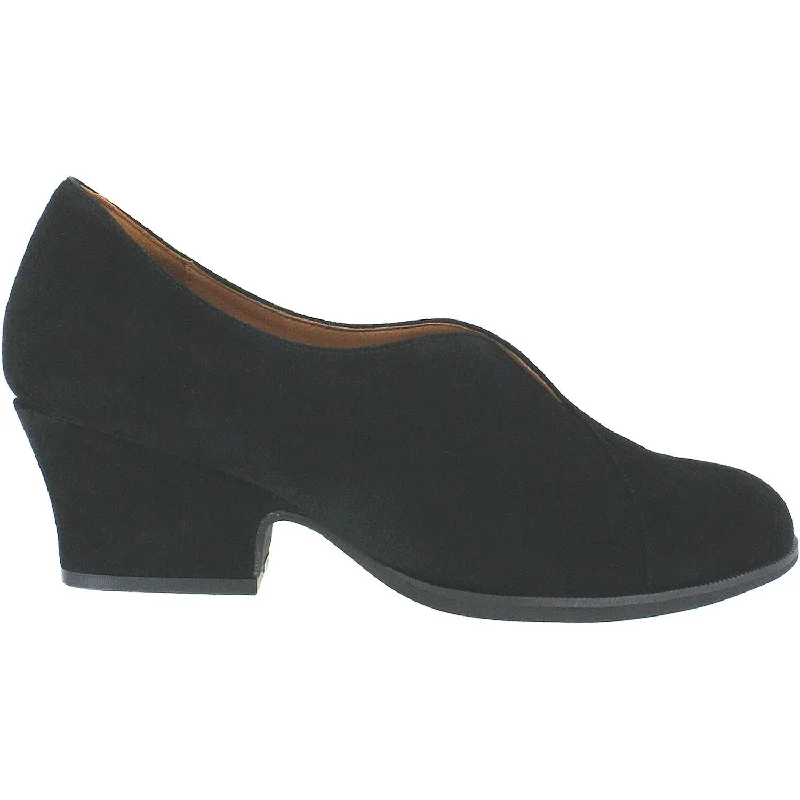 Fashion & Dress Shoes with silver accents-Women's L'Amour Des Pieds Jesicca Black Suede