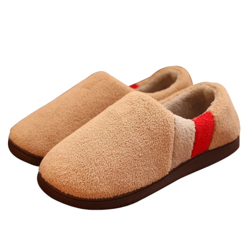 Slippers dust flies-Groovywish Men Short Plush Winter Slippers Comfy Casual Home Footwear