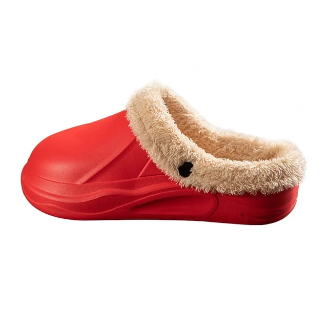 Slippers chair rocks-Groovywish Women 2-in-1 Anti-slip Slippers Removable Fur Indoor Footwear