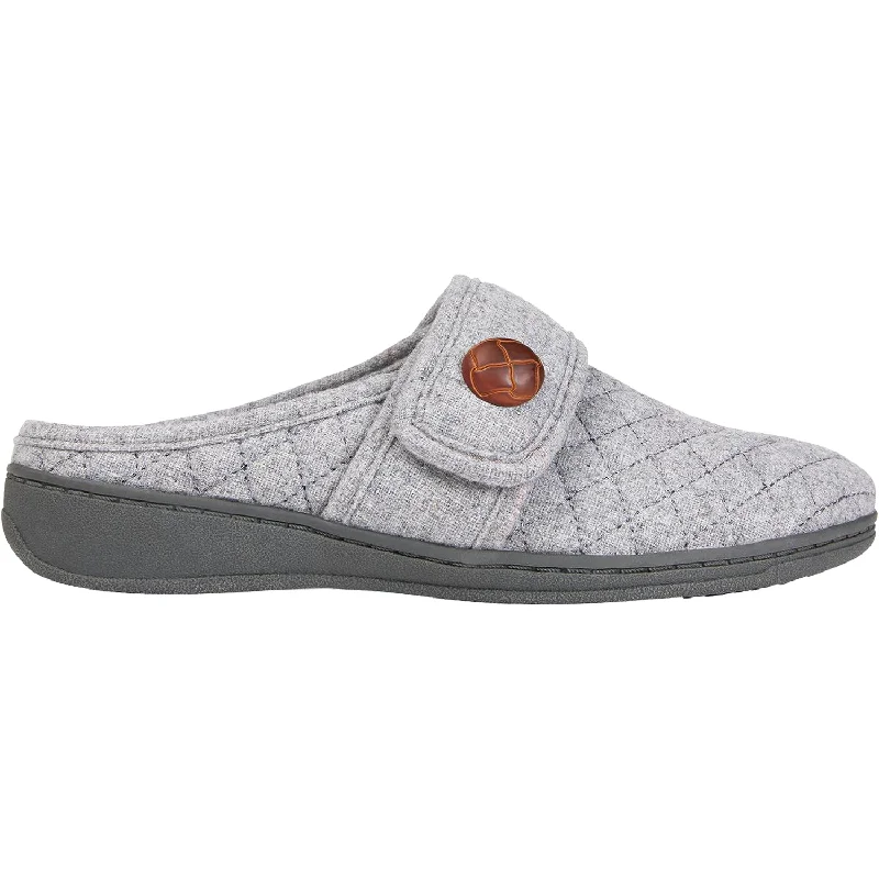 Slippers sun glows-Women's Vionic Carlin Slippers Light Grey Flannel