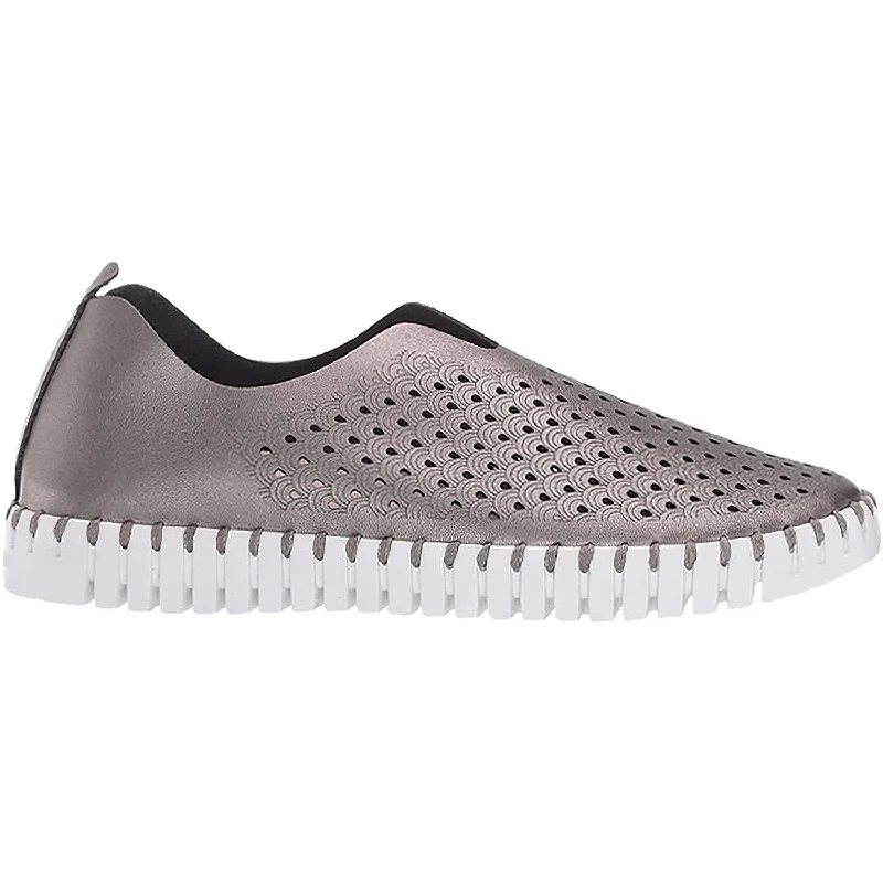 trendy casual shoes for year-round wear-Women's Ilse Jacobsen Tulip 3576 Gunmetal Synthetic