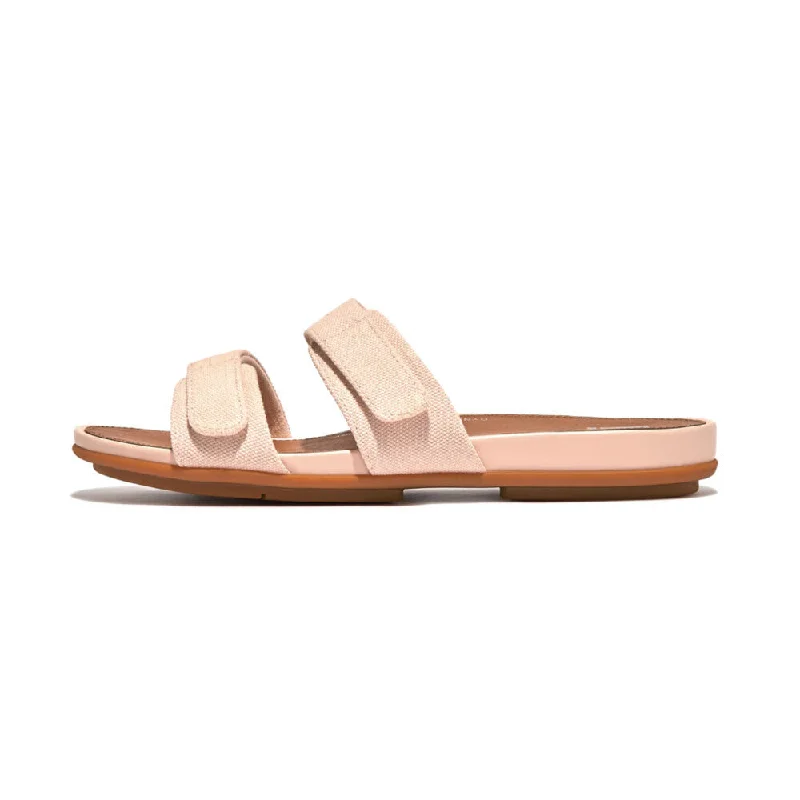 Sandals power outlets-FitFlop Gracie Canvas Slide Sandals - Rose Foam