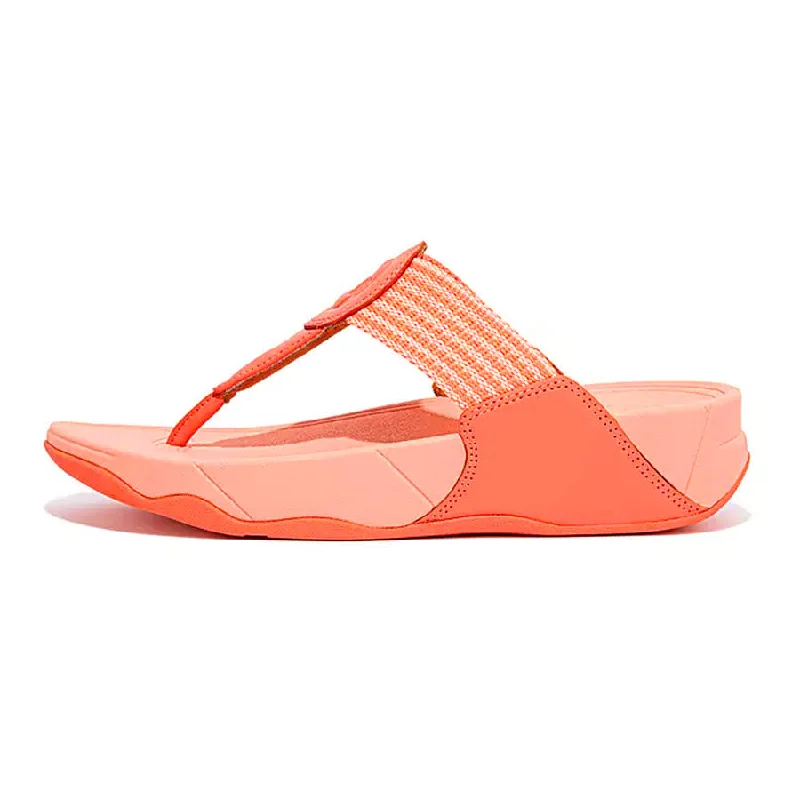 Sandals airport transfers-FitFlop Walkstar Finestripe Sandals - Sunshine Coral