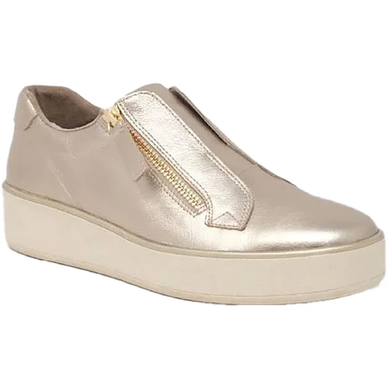 comfortable casual shoes for busy moms-Women's Ziera Zikta Milk Sole/Champagne Leather