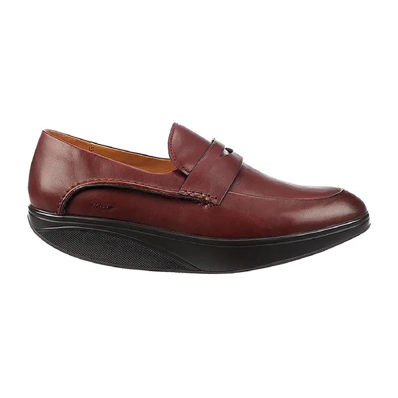 Fashion & Dress Shoes with artisan features-Men's MBT Asante 5S Mahogany Leather