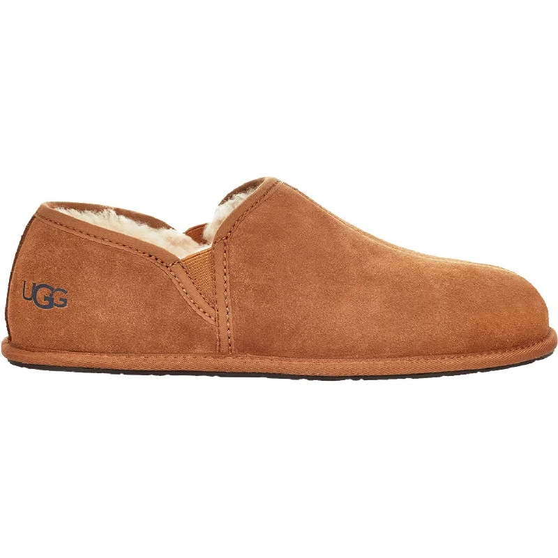 Slippers rest spreads-Men's UGG Scuff Romeo II Chestnut Suede/Sheepskin