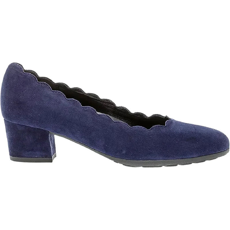 Fashion & Dress Shoes with rubber soles-Women's Gabor 52.211.36 Navy Suede