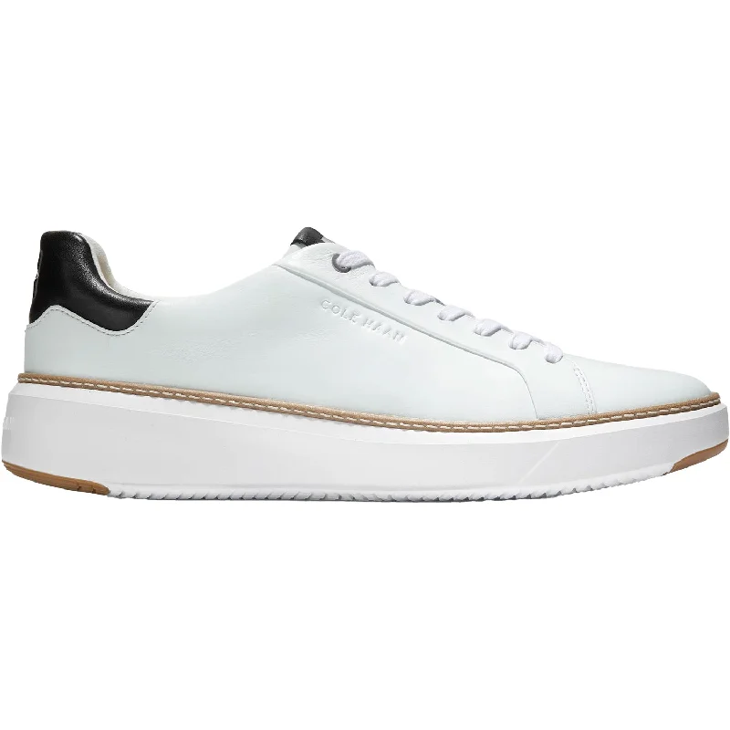 casual shoes for travel adventures-Men's Cole Haan GrandPro Topspin Sneaker Optic White Leather