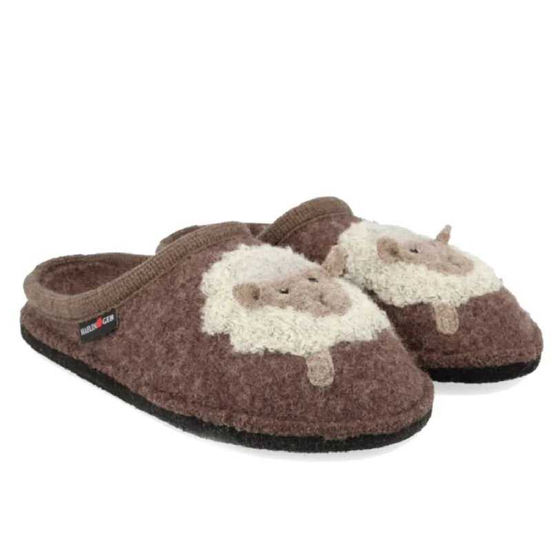 Slippers beat thumps-Women's Haflinger Lamby Brown