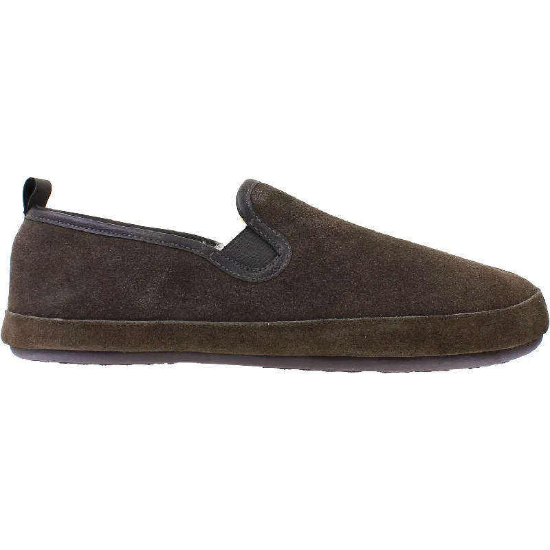 Slippers pillow molds-Men's Tempur-Pedic Ezra Dark Taupe Suede