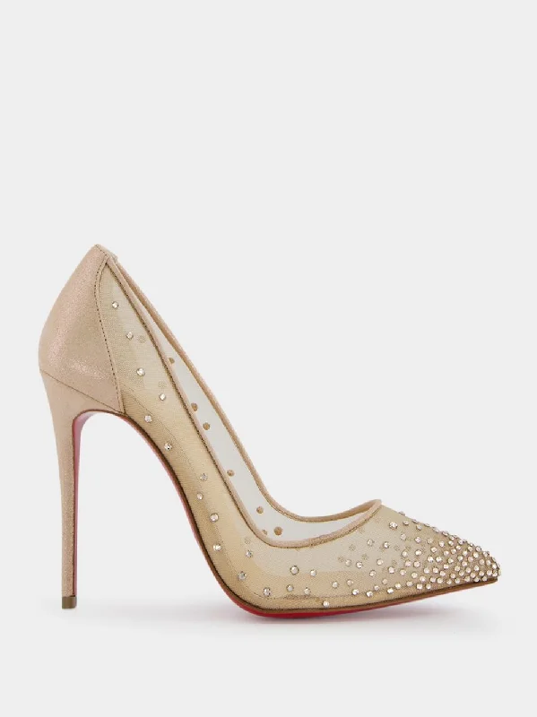 Follies Strass 100mm leather pumps