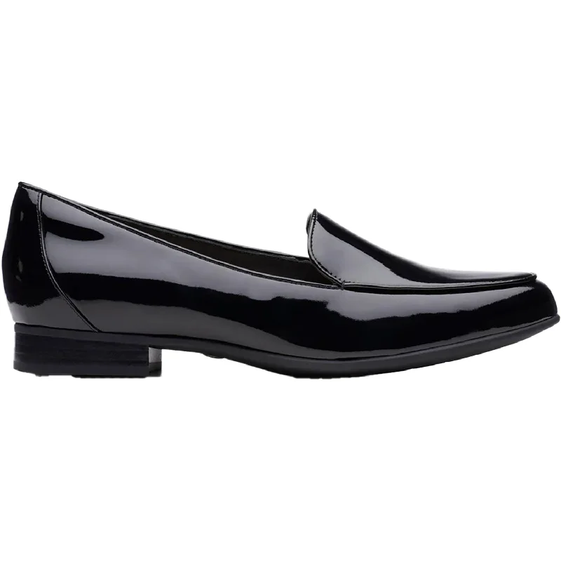 Fashion & Dress Shoes for bold style-Women's Clarks Un Blush Ease Black Patent Leather