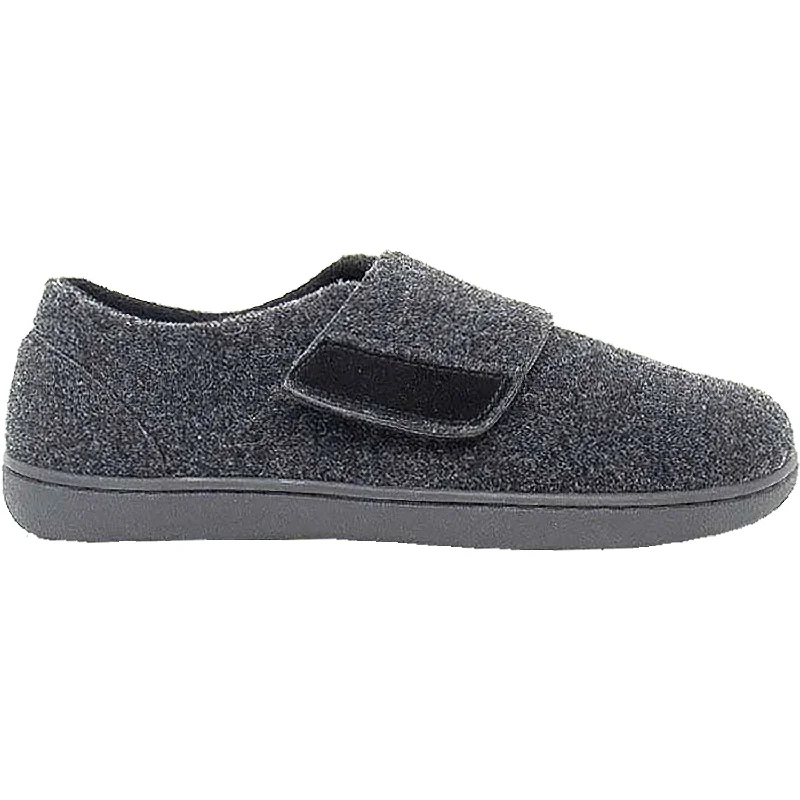 Slippers chair spins-Men's Tempur-Pedic Grayson Charcoal Fleece