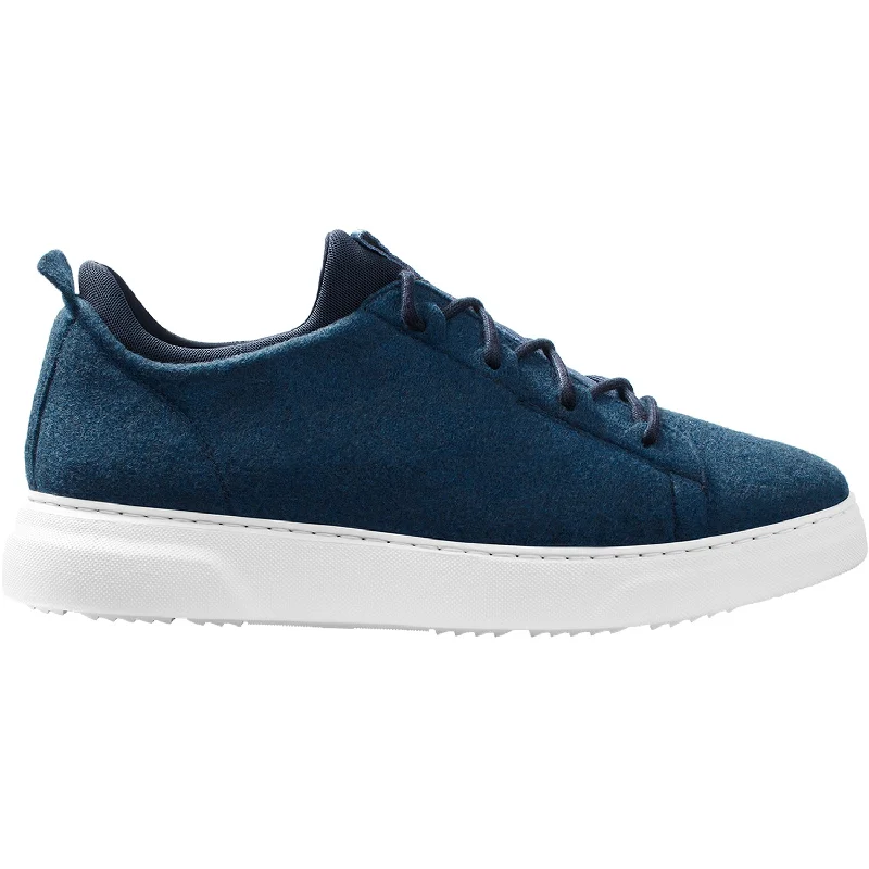 casual shoes for long commutes-Men's Samuel Hubbard Flight Eco Royal Blue Felt