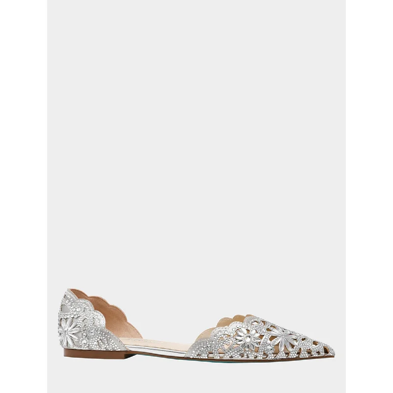 Flats for work wear-Pam Silver