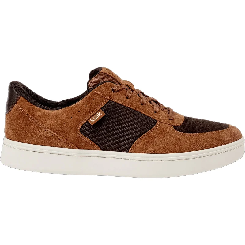 casual shoes for outdoor festivals-Men's Kizik Oslo Caramel Cafe Suede