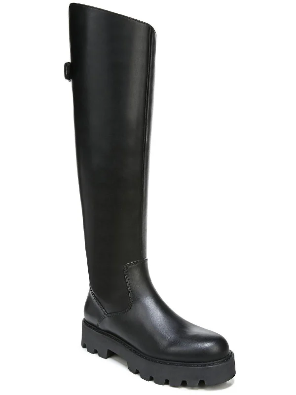 Trendy ankle boots-Balin Womens Leather Tall Knee-High Boots