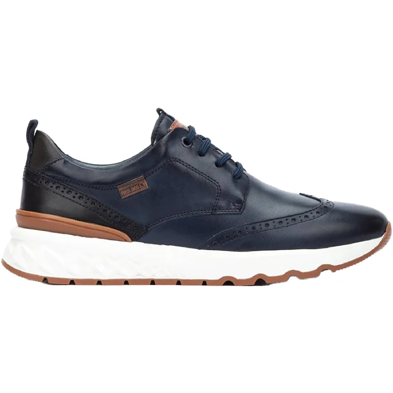 casual shoes with stylish designs-Men's Pikolinos Aranda M8R-4019C1 Blue Leather