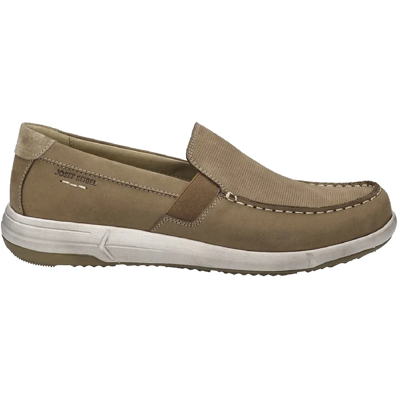 casual shoes for flat feet-Men's Josef Seibel Enrico 31 Sand Nubuck